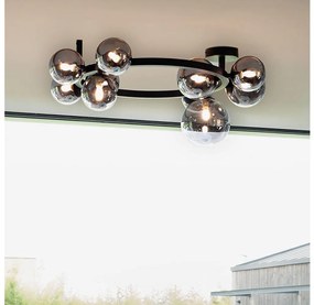 Ideal Lux - LED Felületre szerelhető csillár PERLAGE 10xG9/3W/230V átm. 70 cm fekete/füstös