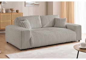 Világosszürke kordbársony kanapé 178 cm Justin – Ropez