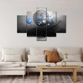 Kék absztrakt gömbök képe (150x105 cm)