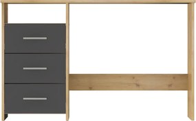 Számítógépasztal, artisan tölgy/grafit, LARISTOTE NEW