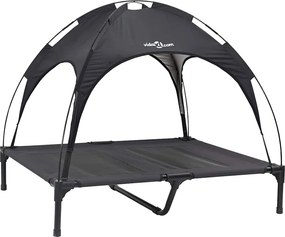 vidaXL Kutyafekhely Fekete 92 x 77 x 82,5 cm Acél