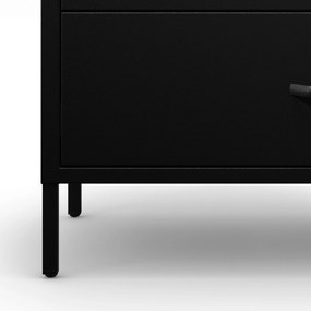 Fekete fém komód fiókokkal és lábakkal – CARLA Modern 800 x 1015 x 400 mm