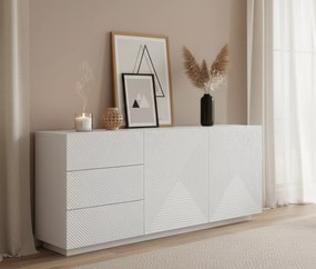 Asha fiókos komód 167 cm - matt fehér