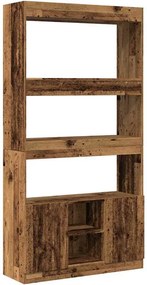 vidaXL antik fa színű szerelt fa magasszekrény 92 x 33 x 180 cm