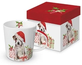 Porcelánbögre 0,35l dobozban, Christmas Pup