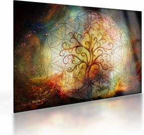 Absztrakt kép fáról (üvegen) (70x50 cm)