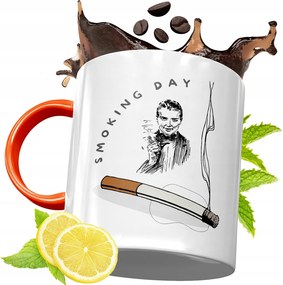 Narancssárga Bögre Dohányosoknak Ajándék fényképes nyomattal