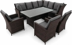 Avenberg CORSICA GRANDE Kerti rattan garnitúra - szürke