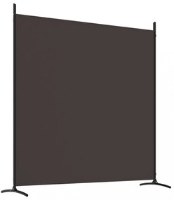 3 paneles barna szövet paraván 525x180 cm