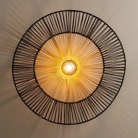 LED felületre szerelhető csillár CERIA BOHO 1xE27/40W/230V átm. 80 cm fekete/barna