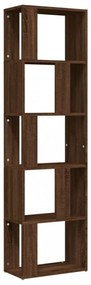 barna tölgy színű szerelt fa könyvszekrény 45 x 24 x 160 cm