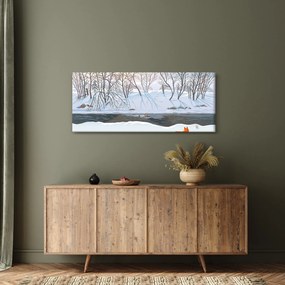 Kép - róka a téli tájban (120x50 cm)