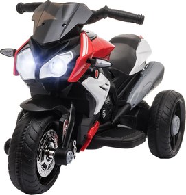 HOMCOM Elektromos Motor Gyerekeknek, Képpel és Fénnyel, 3-5 éves Korosztály Számára Piros+Fekete | Aosom