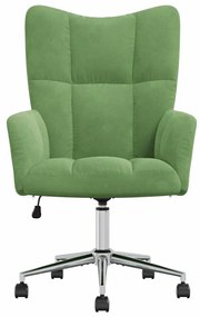 vidaXL világoszöld bársony pihenőfotel