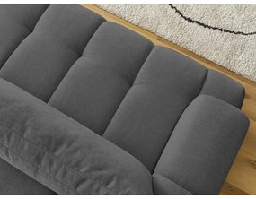 Sötétszürke kinyitható-tárolóhelyes kanapé 251 cm Fuji – Bobochic Paris