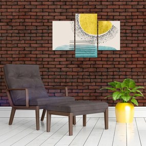 Kép - Absztrakt festmény a strandról N⁰2 (90x60 cm)