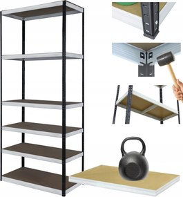 Helios fém tároló állvány 196x110x40cm 6Px175kg Erős Lengyel