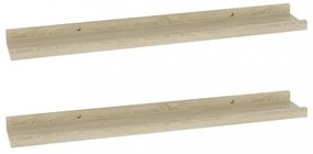 2 db sonoma tölgy színű fali polc 60 x 9 x 3 cm