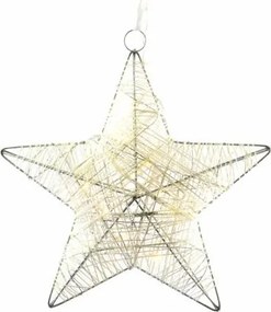 NEXOS Karácsonyi csillag 25 cm 10 LED meleg fehér
