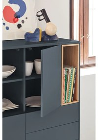 Sötétszürke magas komód 100x120 cm Corvo - Teulat