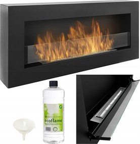 Biokandalló Box 900x400 fekete, Nyitható Üveggel 90X40 Tűzszabályzó