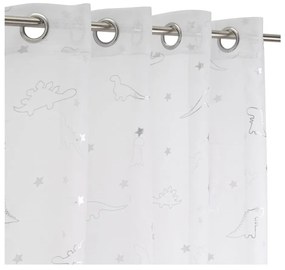 Fehér-ezüstszínű fényáteresztő függöny 140x260 cm Dinos – Casa Selección