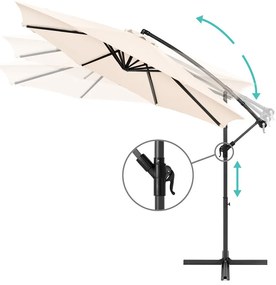 Függő napernyő 2,7 m, krém