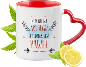 Pálnak Piros Bögre Szív Alakú Füllel Ajándék