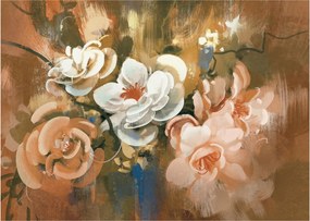 Kép - Festett csokor virág (70x50 cm)