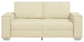 Kétszemélyes Kanapé Krém 140 cm Műbőr