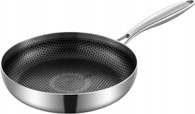 Acél Serpenyő 24cm Vendéglátóipari Serpenyő Acél Méhsejt Hexagon