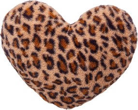HEART szív alakú párna, leopárd 40 x 30 cm