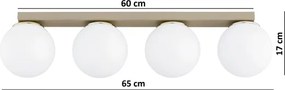 BRILAGI - MILO spotlámpatest 4xE27/60W/230V bézs/arany