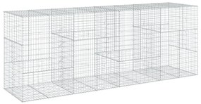 horganyzott vas gabion kosár fedéllel 400 x 100 x 150 cm