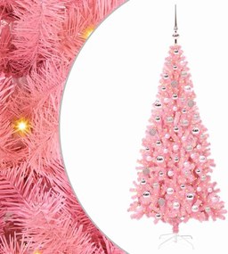 vidaXL Karácsonyfa 300 LED-del állvánnyal Rózsaszín 180 cm PVC