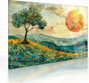 Üveg kép - Tájkép illusztráció (70x50 cm)