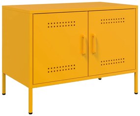 mustársárga acél TV-szekrény 68 x 39 x 50,5 cm