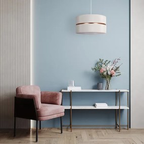 Duolla - Csillár zsinóron DUO 1xE27/15W/230V átm. 40 cm krémes/arany