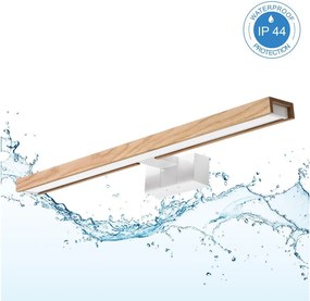 Brilagi - LED fürdőszobai tükörvilágítás 3 az 1-ben WOODY MIRROR LED/12W/230V IP44 fehér/tölgy