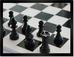 Poszterek keretben 40x30 Fekete sakkfigurák