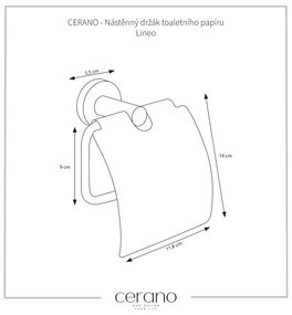 CERANO - Lineo WC papír fali tartó - króm, CER-CER-479560