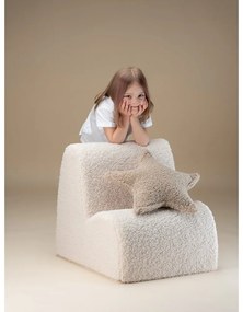 Krémszínű buklé gyerek fotel Cloud – Wigiwama