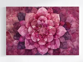 Canvas Vászonkép Rózsaszín Lótusz Mandala Szirmok Harmóniája 120x80