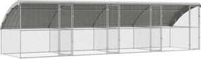 vidaXL Csirkeketrec 4 pcs Ezüst 800 x 200 x 198,5 cm Horganyzott acél