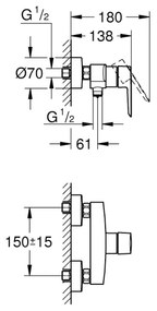 GROHE 242082432 - START zuhanycsaptelep DN 15 fekete
