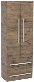 Fürdőszobaszekrény magas Naturel Cube Way 60x163x33 cm tölgyfa wellington CUBE3CHV60DW