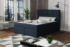 BEATRIX kárpitozott ágy steppeléssel 160x200 - kék 1