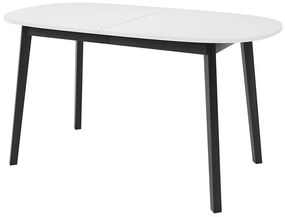Asztal Edmond 114Fehér, Fekete, 77x80x150cm, Hosszabbíthatóság, Laminált forgácslap, Fa