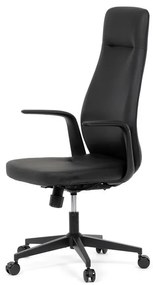 Fekete Ekobőr Irodai Főnöki Szék, Hinta Mechanikával. KA-T8325 BK
