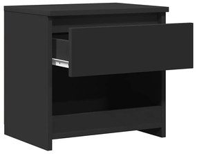 2 db fekete szerelt fa éjjeliszekrény 40 x 30 x 39 cm